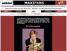 Tablet Screenshot of maxifans.com